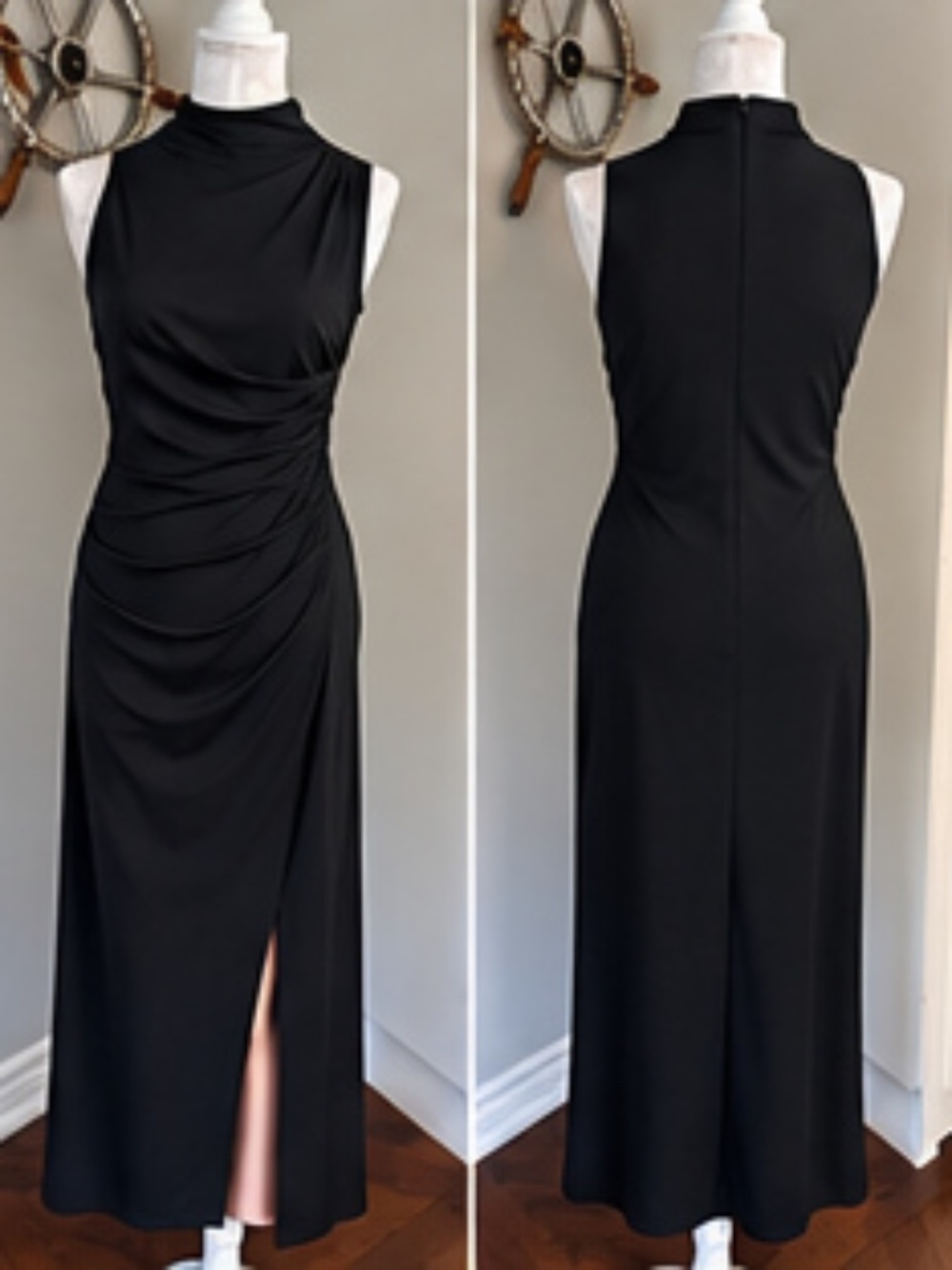 Steve Madden Black Draped Dress